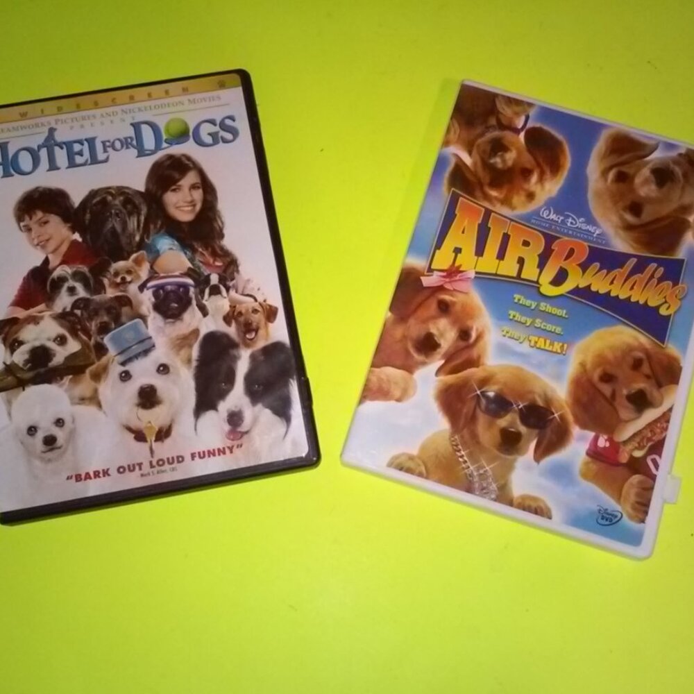 Air Buddies & Hotel for Dogs kids DVD movies